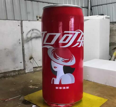 商場美陳擺件玻璃鋼可樂瓶模型雕塑